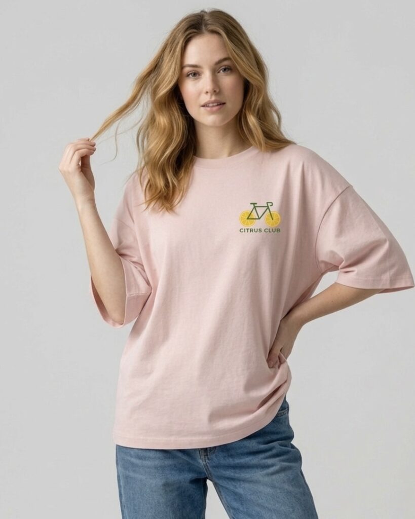 essential oversized t shirt – pink