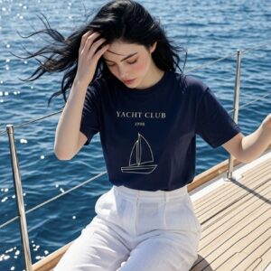 yacht club 1998 boxy navy tee