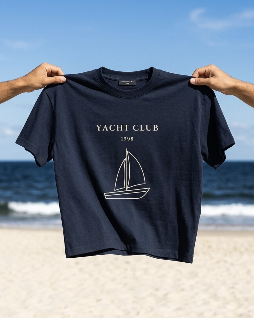 yacht club 1998 boxy navy tee yacht club 1998 boxy navy tee