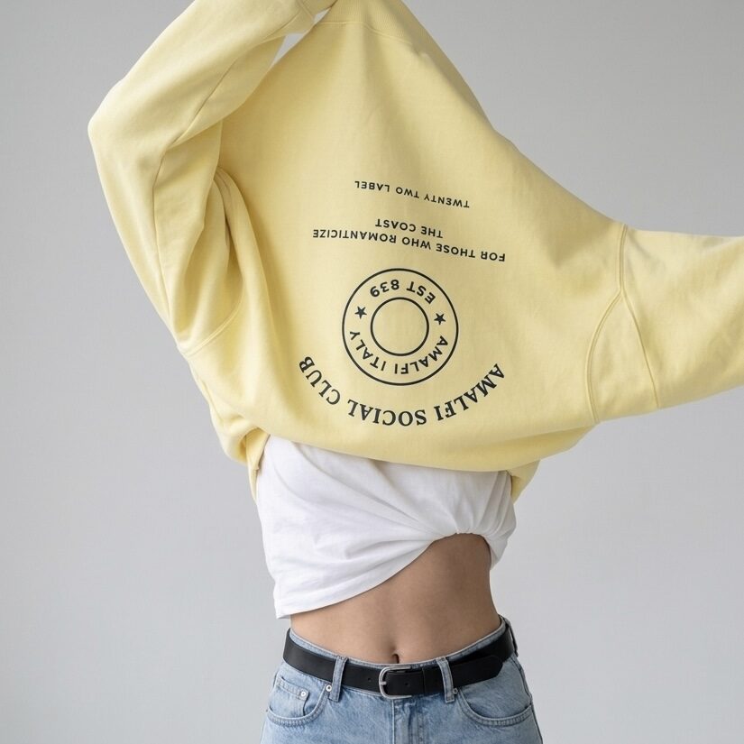 custom butter yellow heavyweight amalfi coast hoodie