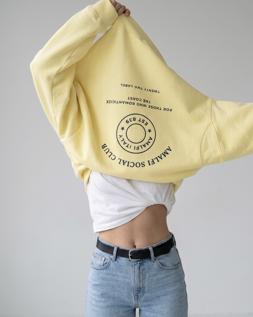 custom butter yellow heavyweight amalfi coast hoodie custom butter yellow heavyweight amalfi coast hoodie