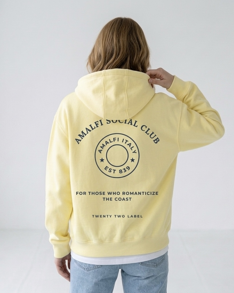 custom butter yellow heavyweight amalfi coast hoodie custom butter yellow heavyweight amalfi coast hoodie