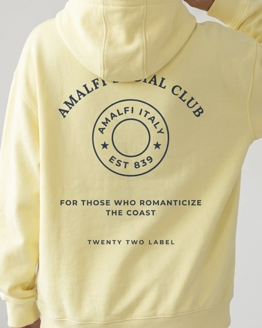 custom butter yellow heavyweight amalfi coast hoodie custom butter yellow heavyweight amalfi coast hoodie