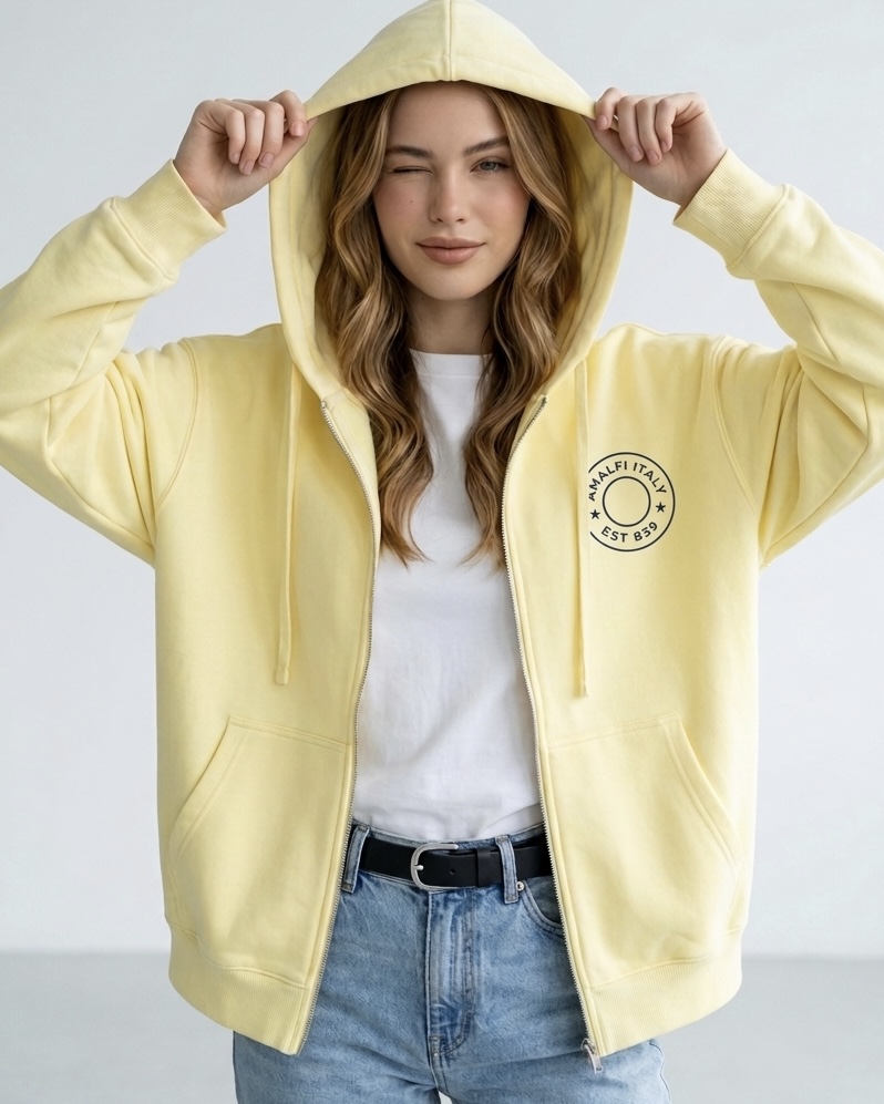 custom butter yellow heavyweight amalfi coast hoodie custom butter yellow heavyweight amalfi coast hoodie