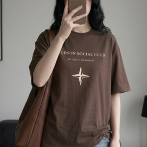 hudson social club oversized tee